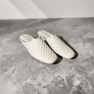 Elegant White Quilted Loafers